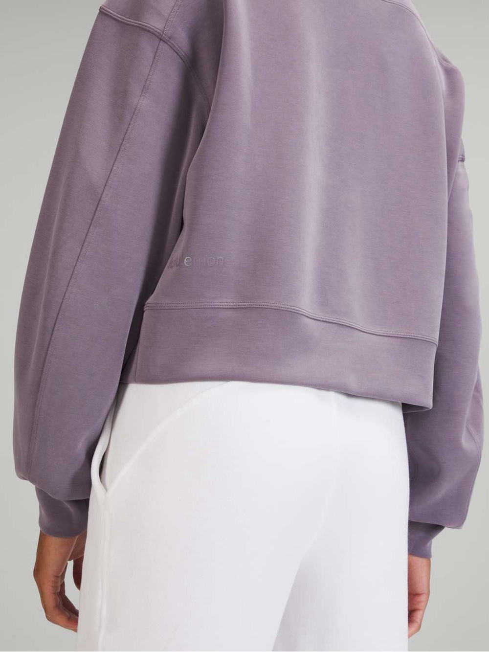 Lululemon Perfectly Oversized Cropped Crew Sweatshirt Softstreme Dusky Lavender - Picture 3 of 10